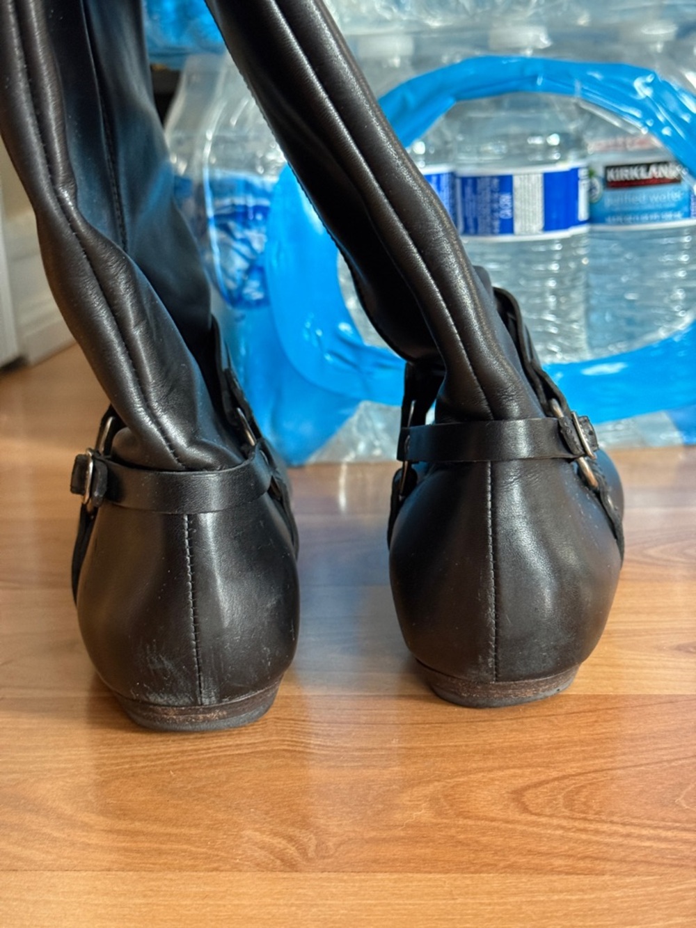 Frye Black Leather Mid-Calf Harness Riding Boots - Picture 6 of 10